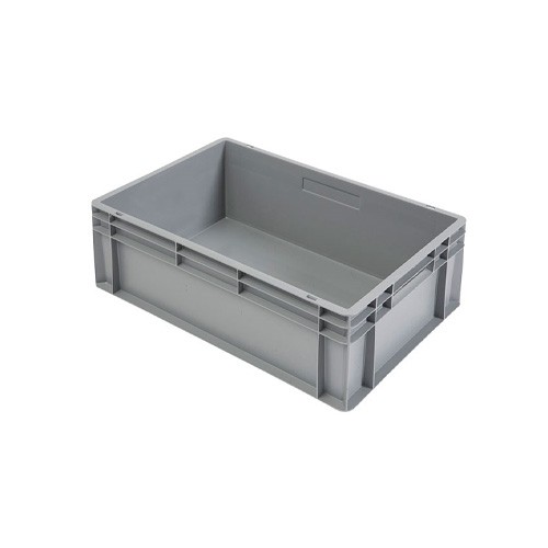 Stapelbak kunststof afm. 60x40cm. hgt. 22cm. inh. 43 liter kleur grijs