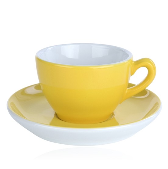 CAPPUCCINO CUP SIZE 18CL. PISA COLOR YELLOW NOVA