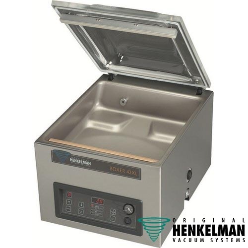 Vacuumverpakkingsmachine Boxer 42Xl rvs/tafelmodel, afm. 48x61x47cm. vermogen 230v-1-50hz/0,55 kw
