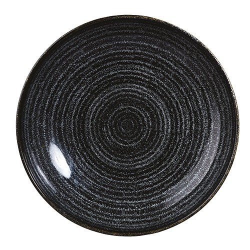 Coupeschaal Homespun kleur Charcoal Black diam. 18,2cm. Churchill studio prints