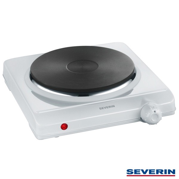 Kookplaat 1-plaats KP-1091 kleur wit afm. 28x31,5x8,5cm. 230v/1500w Severin