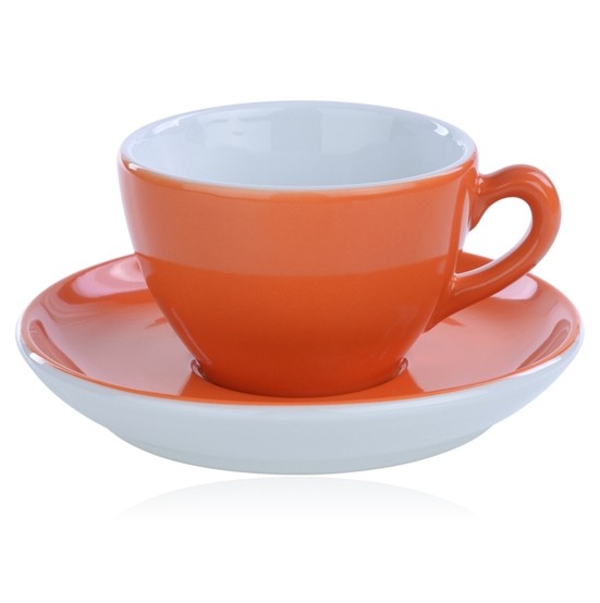 PLAT À CAPPUCCINO PISA COULEUR ORANGE NOVA