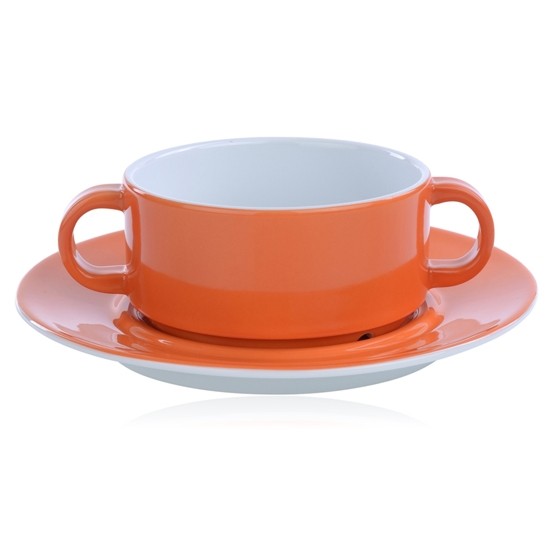 SOUP CUP 2-EARS INH. 22CL. OCEAN COLOR ORANGE NOVA