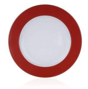 Bord plat diam. 27cm. Ocean kleur rood Nova