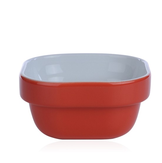 Schaal vierkant afm. 10x10cm. Ocean kleur rood Nova