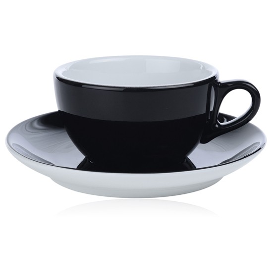 Koffiekop inh. 20cl. Roma kleur zwart Nova