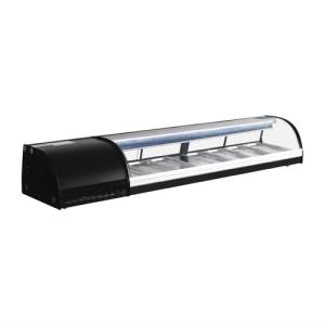 SUSHI-DISPLAY KÜHLDISPLAY 5 X 1/3 GN GRÖSSE. 1500X390X290MM. 230V/160W