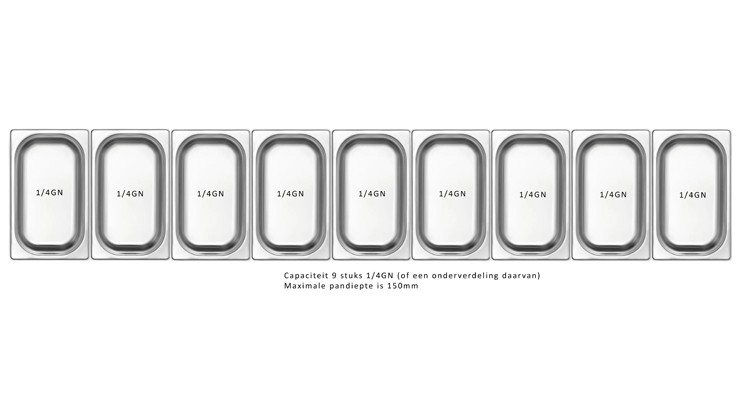 Saladiere Coldline YP20/9N 1/4gn zonder deksel