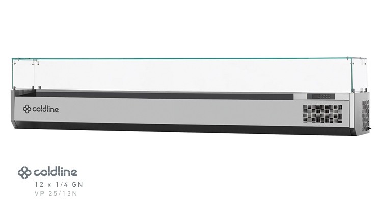 Saladiere Coldline vp25/13n 1/4gn met vitrine