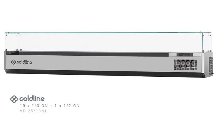 Saladiere Coldline vp25/13nl 1/3gn met vitrine