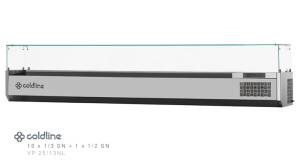 Saladiere Coldline vp25/13nl 1/3gn met vitrine