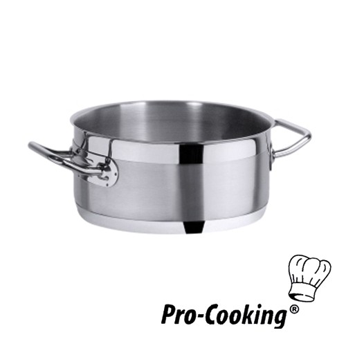 Kookpan laag inh. 12l. diam. 32cm. HG. 17cm. rvs 18/10 Pro-Cooking