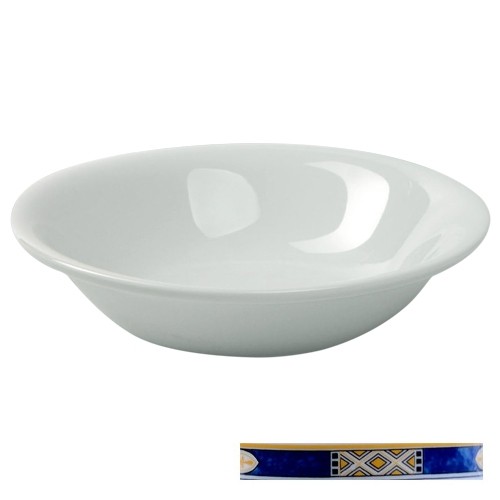 Cerealschaaltje Nordika rond diam. 16,5cm. kleur wit m/decor Egypto Blue Nova