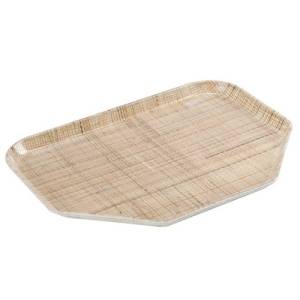 TABLETT TRAPEZ RATTAN 'CAMTRAY' ABM. 45,7 x 35,6 cm. FARBE 204 JUTE CAMBRO