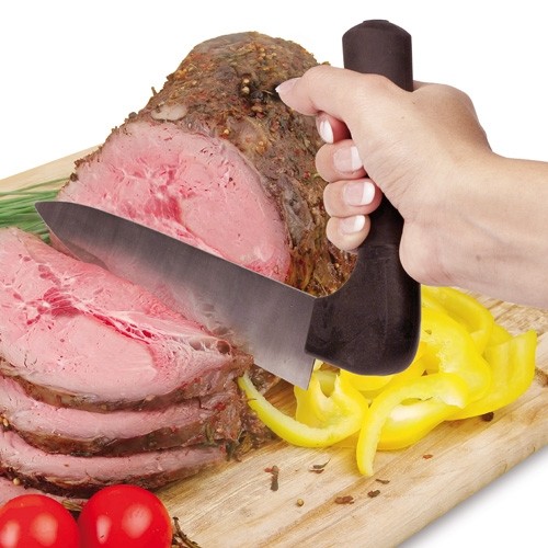 Vleesmes m/antislip handvat afm. 24cm.