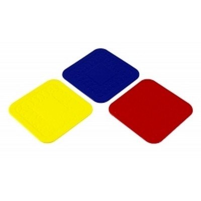 Onderlegger afm. 9x9cm. anti-slip rood set á 4 stuks