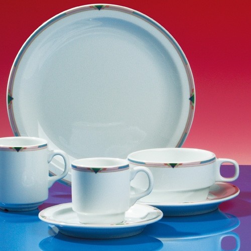 PLATE FLAT NORDIKA DIAM. 19CM. COLOR WHITE W/DECOR VILA FLOR NOVA