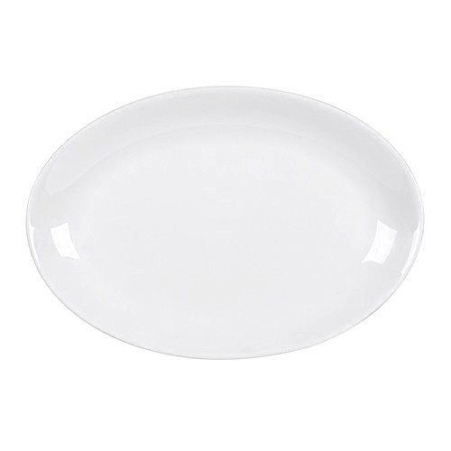 TELLER COUPE OVAL ABM. 27X19CM. OFF WHITE NOBEL, EXTRA LANGLEBIG