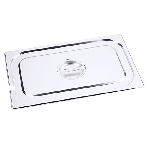 Gastronormdeksel 1/1gn met greepuitsparing rvs 18/10