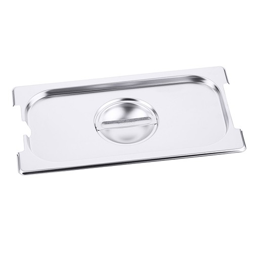 Gastronormdeksel 1/3gn met greepuitsparing rvs 18/10