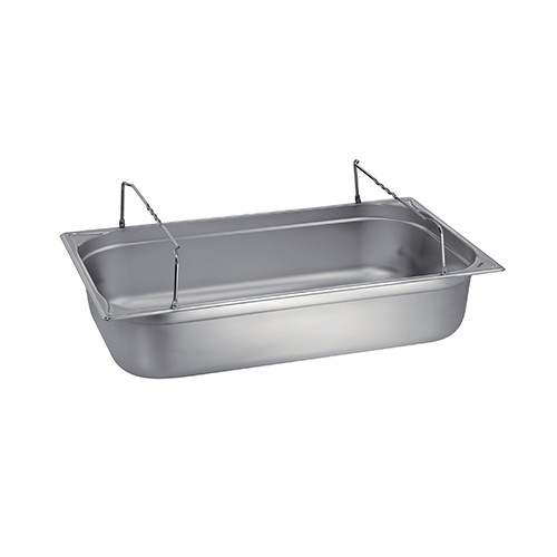 Gastronormbak gn 1/4 10cm. diep m/beugelgrepen rvs 18/10