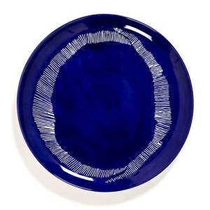Bord l diam. 26,5cm. kleur blauw/wit Feast tableware by Ottolenghi Serax
