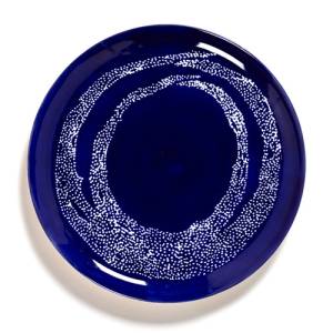 Bord l diam. 26,5cm. kleur blauw/wit Feast tableware by Ottolenghi Serax