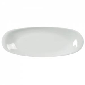 Bord lang afm. 38x14cm. kleur wit Opera Nova