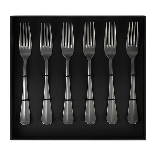GIFT BOX 6-PIECE TABLE FORK GRADESº BY JORIS BIJDENDIJK STAINLESS STEEL 18/10