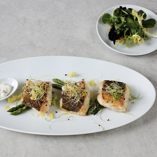 Coupe schaal ovaal 32x16 cm Saturno wit