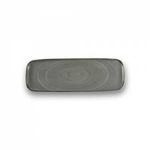 Schaal afm. 37x13cm. Saturno Nature kleur grey