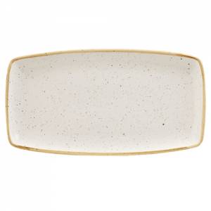 Bord rechthoekig kleur Barley White afm. 29,5x15cm. Churchill Stonecast