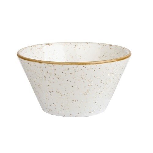 DISH TAPERING COLOR BARLEY WHITE SIZE. 12.1x6.5CM. CHURCHILL STONECAST