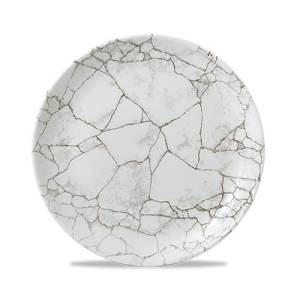 COUPE-PLATTE DURCHM. 21,7 cm. CHURCHILL STUDIO PRINTS KINTSUGI AGATE GREY