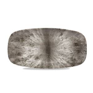 Chefs oblong bord afm. 29.8x15.3cm. Churchill Stone Quartz Black