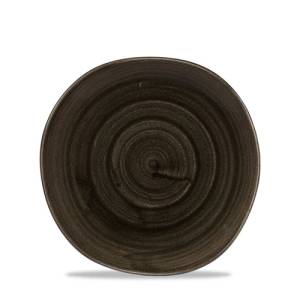 Bord rond diam. 21cm. Churchill Stonecast Patina Iron Black