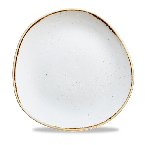 PLAQUE RONDE TRACE DIAM. 26,4 CM. CHURCHILL STONECAST ORGE BLANC