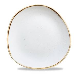 PLAQUE RONDE TRACE DIAM. 26,4 CM. CHURCHILL STONECAST ORGE BLANC