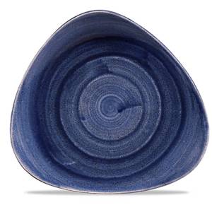 Bord Lotus afm. 22.9cm. Churchill Stonecast Patina Cobalt Blue