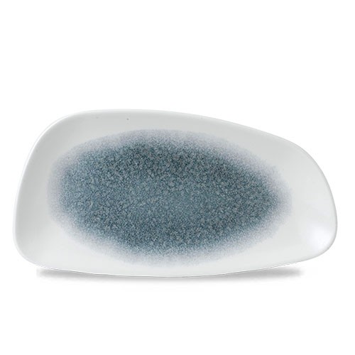 ASSIETTE CHEFS GEO DIM. 30x15.5CM. CHURCHILL RAKU TOPAZE BLEU