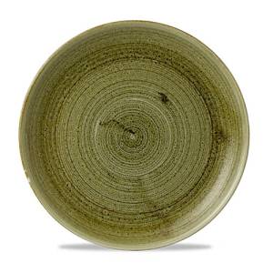 COUPE PLATE DIAM. 26CM. CHURCHILL EVOLVE STONECAST PLUME OLIVE
