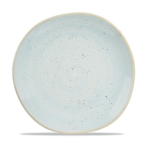 PLATE ROUND TRACE COLOR DIAM. 26.4CM CHURCHILL STONECAST DUCK EGG BLUE