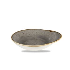 Bord rond afm. 16x14.5cm. Churchill Stonecast Peppercorn Grey