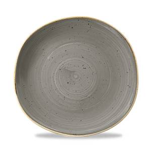 Bord rond trace diam. 26.4cm. Churchill Stonecast Peppercorn Grey