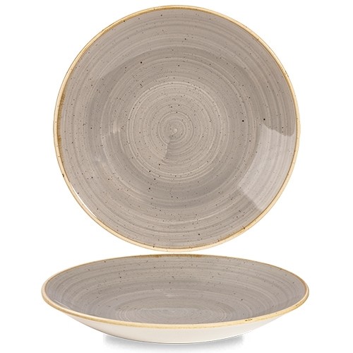 Coupe bord diep diam. 27cm. Churchill Stonecast Peppercorn Grey