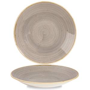 Coupe bord diep diam. 27cm. Churchill Stonecast Peppercorn Grey