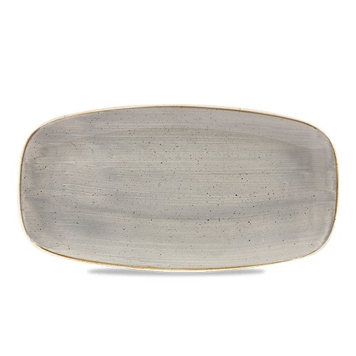 Chefs oblong bord afm. 26.9x12.7cm. Churchill Stonecast Peppercorn Grey