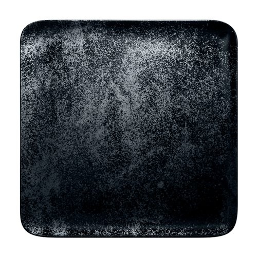 PLATE SQUARE DIM. 27CM. COLOR BLACK CARBON RAK PORCELAIN