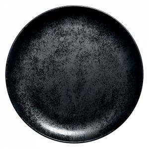 Coupebord plat diam. 28cm. kleur zwart Karbon RAK Porcelain