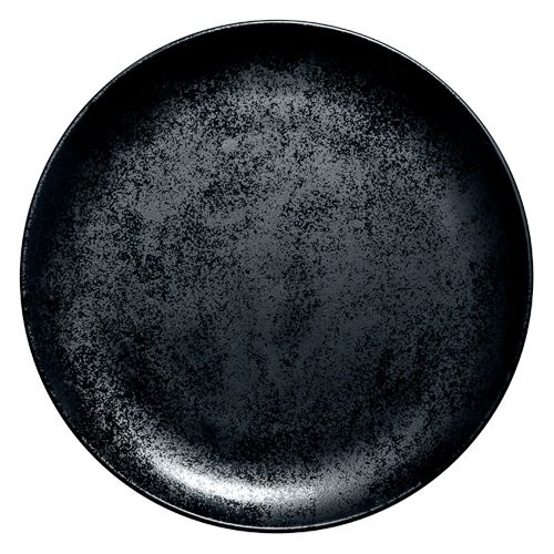 Coupebord plat diam. 29cm. kleur zwart Karbon RAK Porcelain